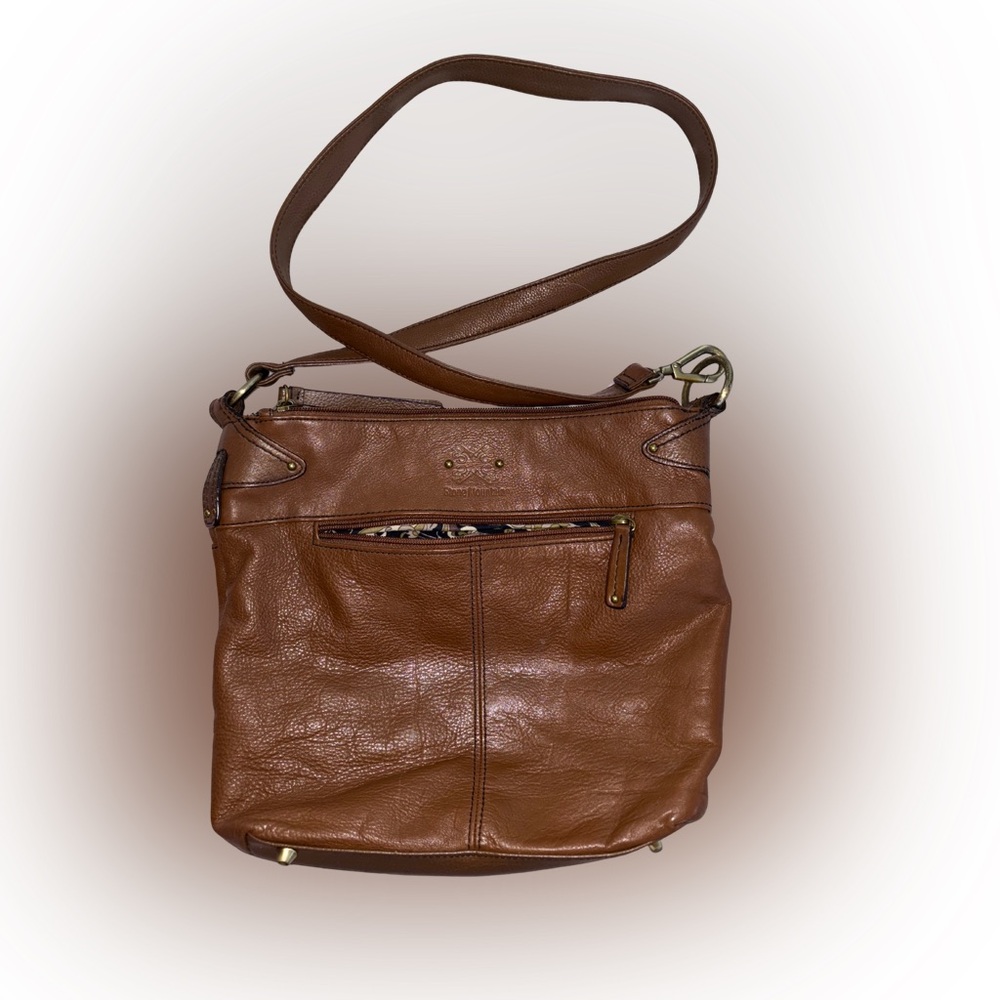 Stone Mountain Brown Leather Crossbody Bag Genuine Leather Boho Shoulder Purse